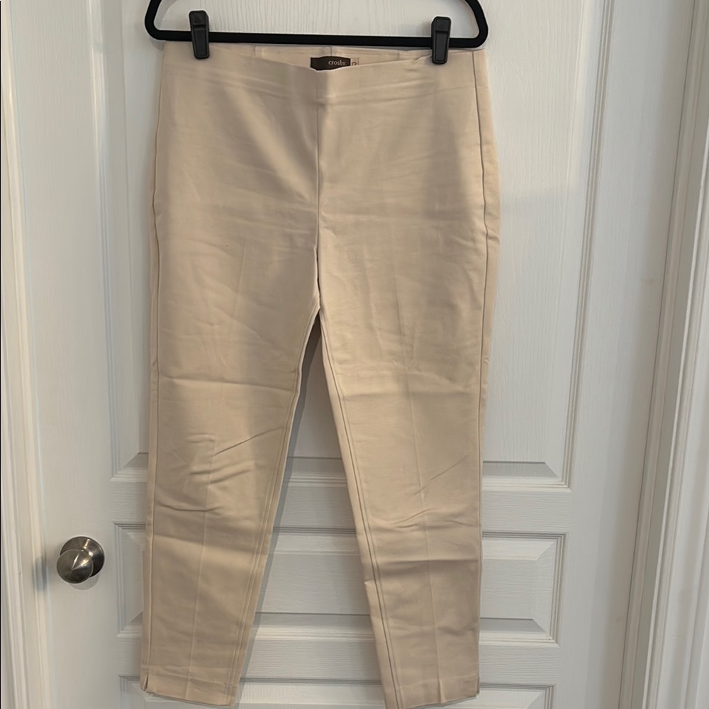 crosby. Tan Ankle Cropped Pants